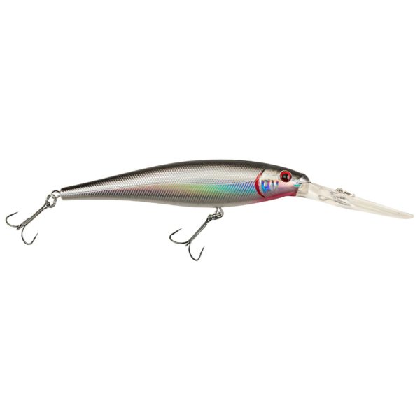 Flicker Minnow Hard Bait – 4 1-2″ Length, 2 Hooks, Black-Silver, Per 1