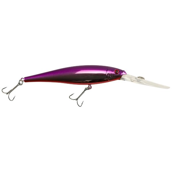 Flicker Minnow Hard Bait – 4 1-2″ Length, 2 Hooks, Purple Flash, Per 1