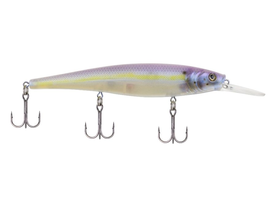 Cutter 110+ Hard Bait – 4 3-8″ Length, 4′-8′ Swimming Depth, 3 Hooks, Chartreuse Shad, Per 1