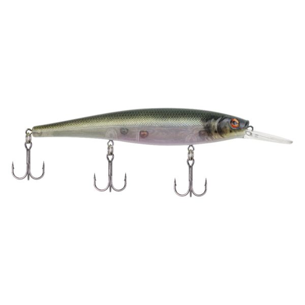 Cutter 110+ Hard Bait – 4 3-8″ Length, 4′-8′ Swimming Depth, 3 Hooks, Ghost Vapor, Per 1