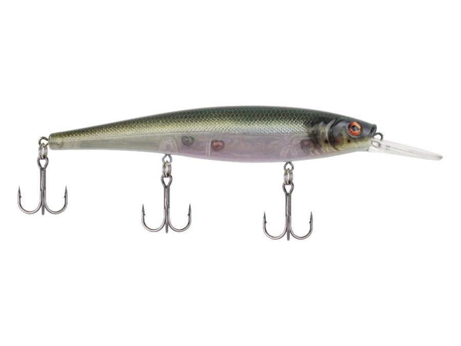 Cutter 110+ Hard Bait – 4 3-8″ Length, 4′-8′ Swimming Depth, 3 Hooks, Ghost Vapor, Per 1