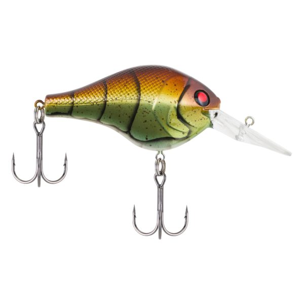 Digger Hard Bait – 2″ Length, 5′-8′ Swimming Depth, 2 Hooks, Vintage Craw, Per 1
