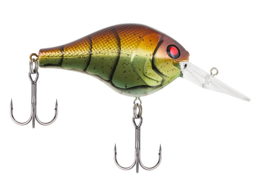 Digger Hard Bait – 2″ Length, 5′-8′ Swimming Depth, 2 Hooks, Vintage Craw, Per 1