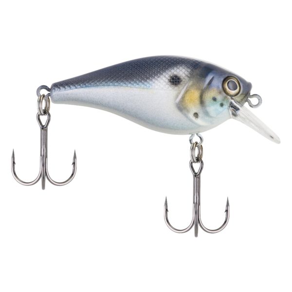 SquareBull Hard Bait – 2 3-8″ Length, 3′-6′ Swimming Depth, 2 Hooks, Blue Back, Per 1