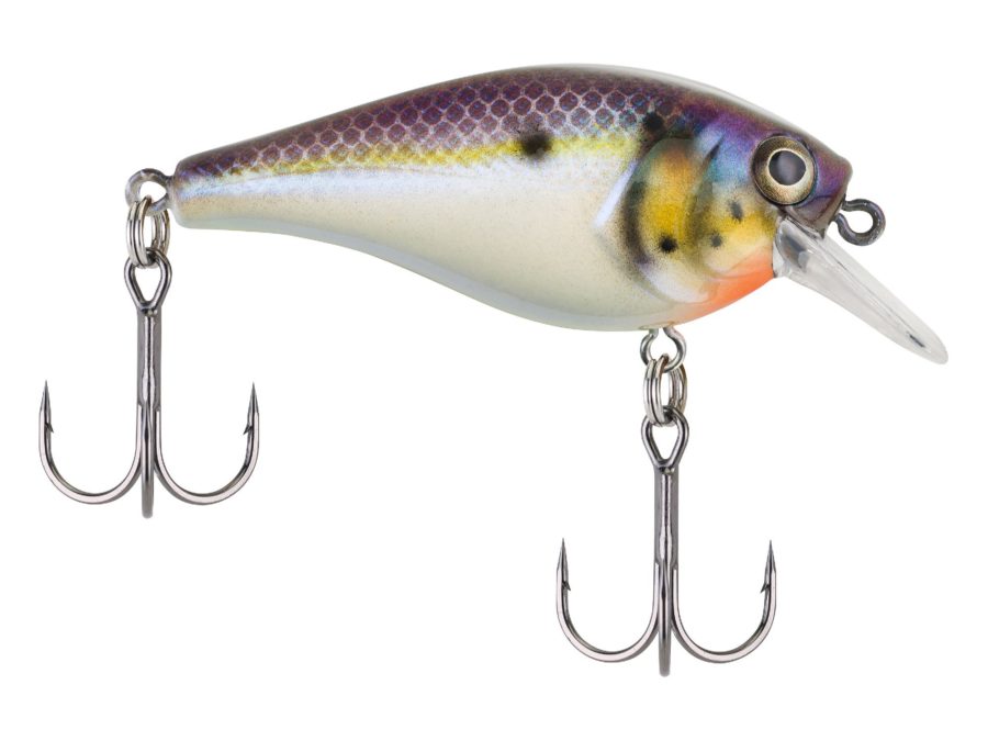 SquareBull Hard Bait – 2 3-8″ Length, 3′-6′ Swimming Depth, 2 Hooks, Chameleon Pearl, Per 1