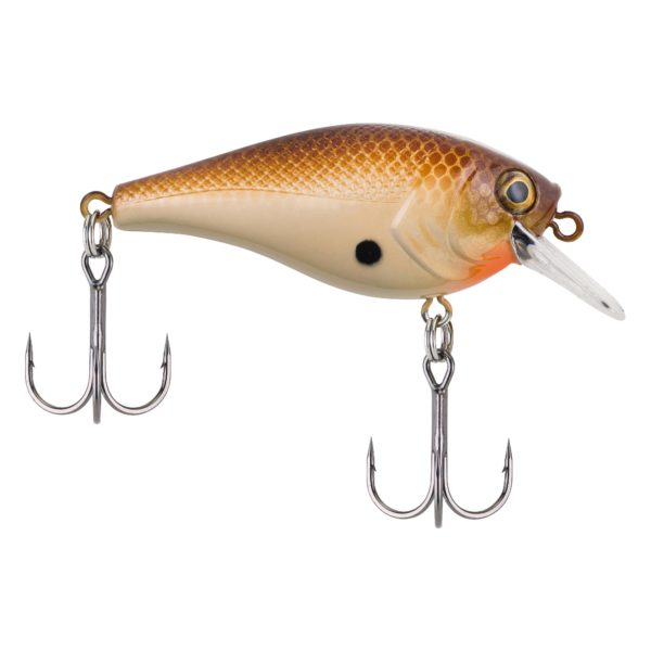 SquareBull Hard Bait – 2 3-8″ Length, 3′-6′ Swimming Depth, 2 Hooks, Cream Pie, Per 1