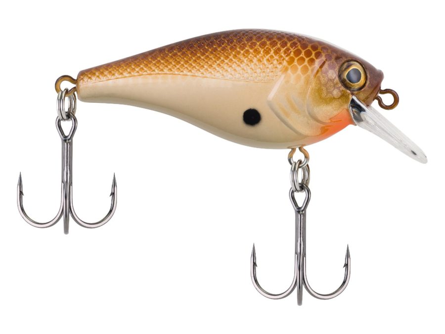 SquareBull Hard Bait – 2 3-8″ Length, 3′-6′ Swimming Depth, 2 Hooks, Cream Pie, Per 1