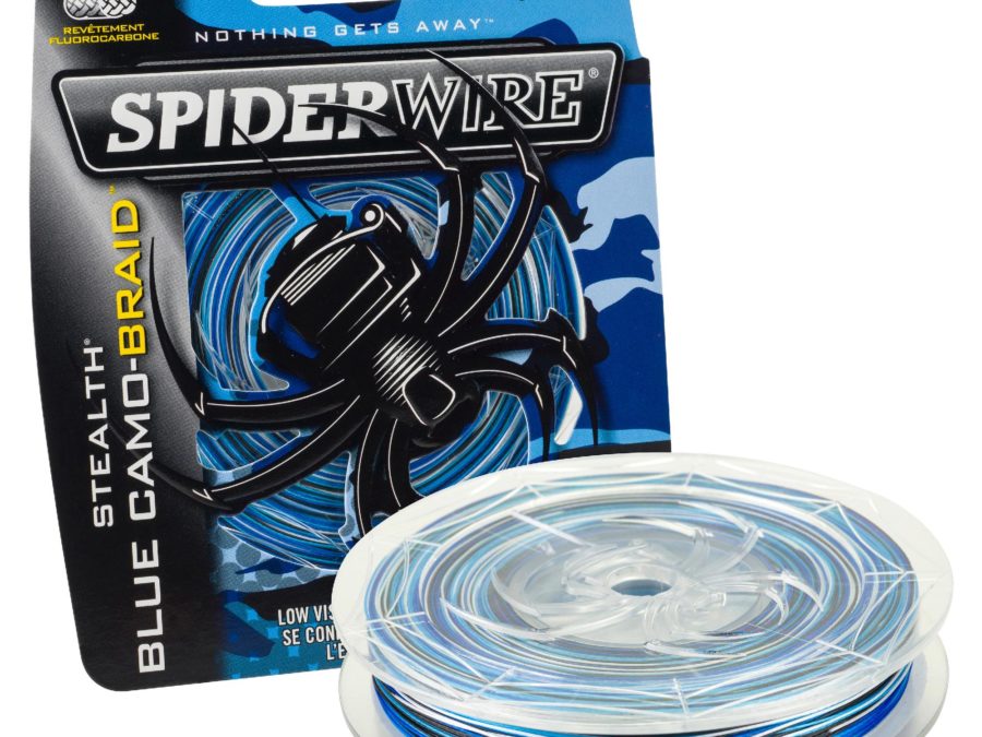 Stealth Braid Superline Line Spool – 300 Yards, 0.013″ Diameter, 40 lbs Breaking Strength, Blue Camo