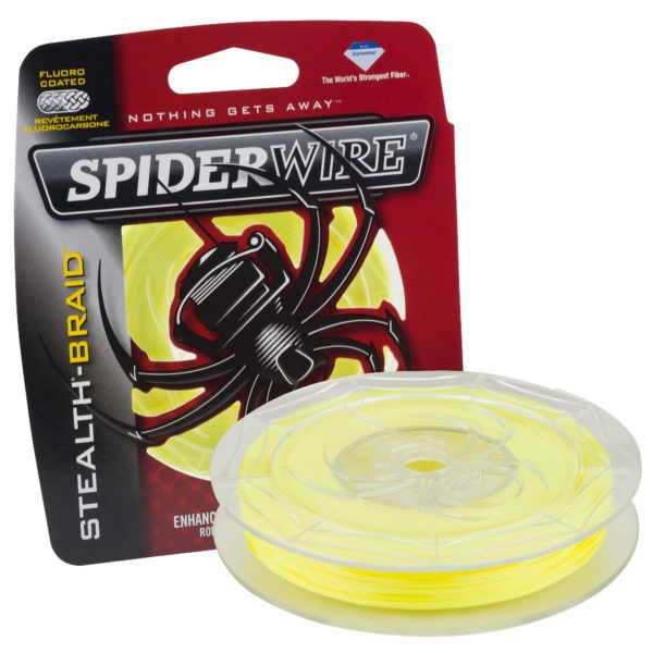 Stealth Braid Superline Line Spool – 200 Yards, 0.012″ Diameter, 30 lbs Breaking Strength, Hi-Vis Yellow
