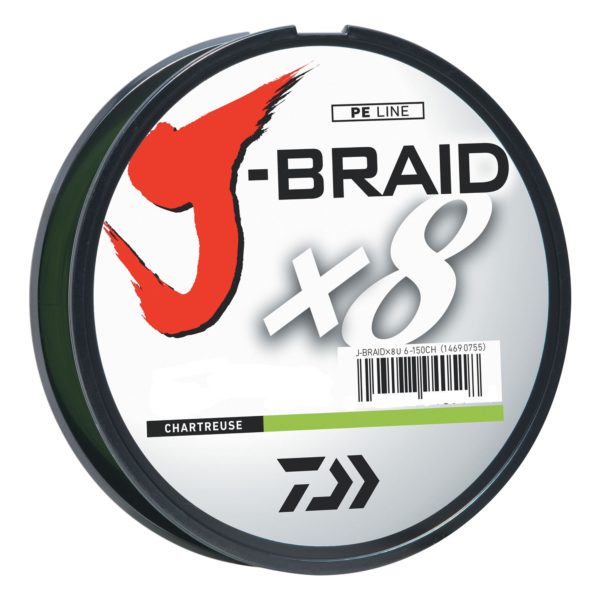 J-Braid Braided Line – 10 lbs Tested, 330 Yards-300m Filler Spool, Chartreuse