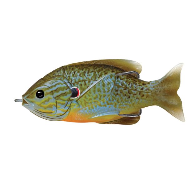 Sunfish Hollow Body – Freshwater, 3 1-2″, #4-0 Hook. Topwater Depth, Natural-Blue Pumpkinseed
