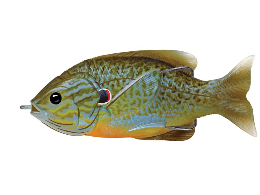 Sunfish Hollow Body – Freshwater, 3 1-2″, #4-0 Hook. Topwater Depth, Natural-Blue Pumpkinseed