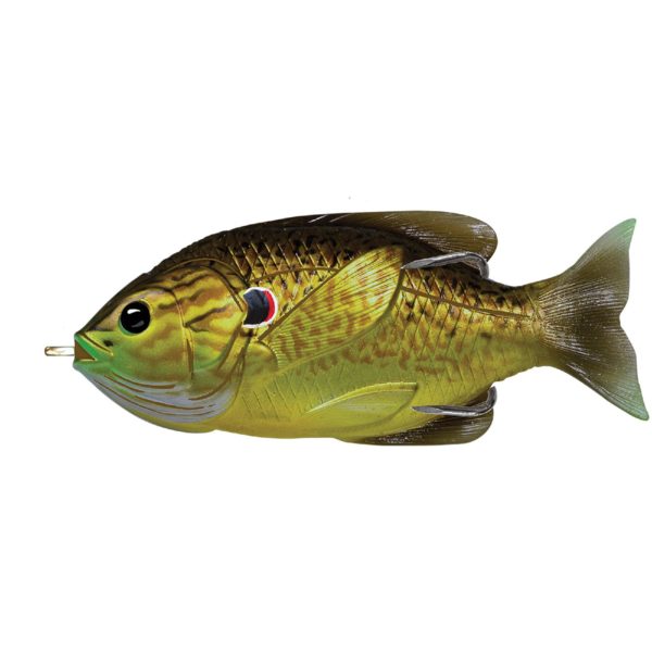 Sunfish Hollow Body – Freshwater, 3 1-2″, #4-0 Hook. Topwater Depth, Bronze Pumpkinseed