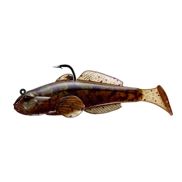 Goby Paddle Tail – Freshwater, 3 5-8″, #2-0 Hook, Variable, Brown-Pumpkin