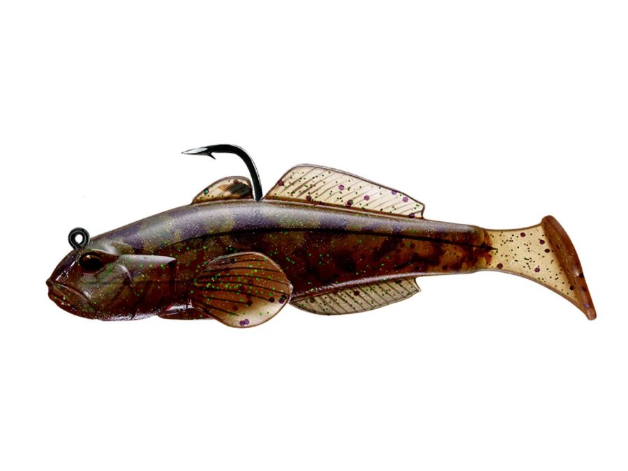 Goby Paddle Tail – Freshwater, 3 5-8″, #2-0 Hook, Variable, Brown-Pumpkin