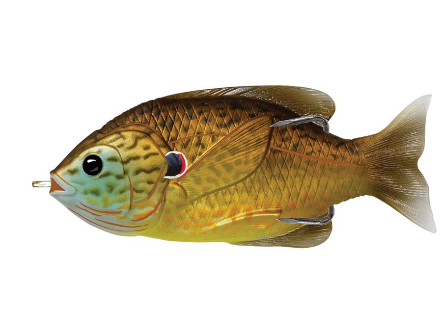 Sunfish Hollow Body – Freshwater, 3 1-2″, #4-0 Hook. Topwater Depth, CopperPumpkinseed