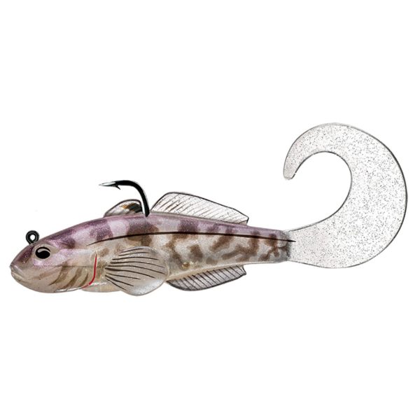 Goby Single Tail – Freshwater, 3 1-4″, #1-0 Hook, Variable Depth, Violet-Smoke