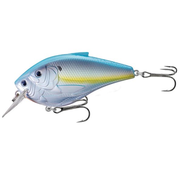 Threadfin Shad Squarebill – Freshwater, 3 1-2″,  #1-0 Hook, 5′-6′ Depth, Metallic Pearl-Blue Shad