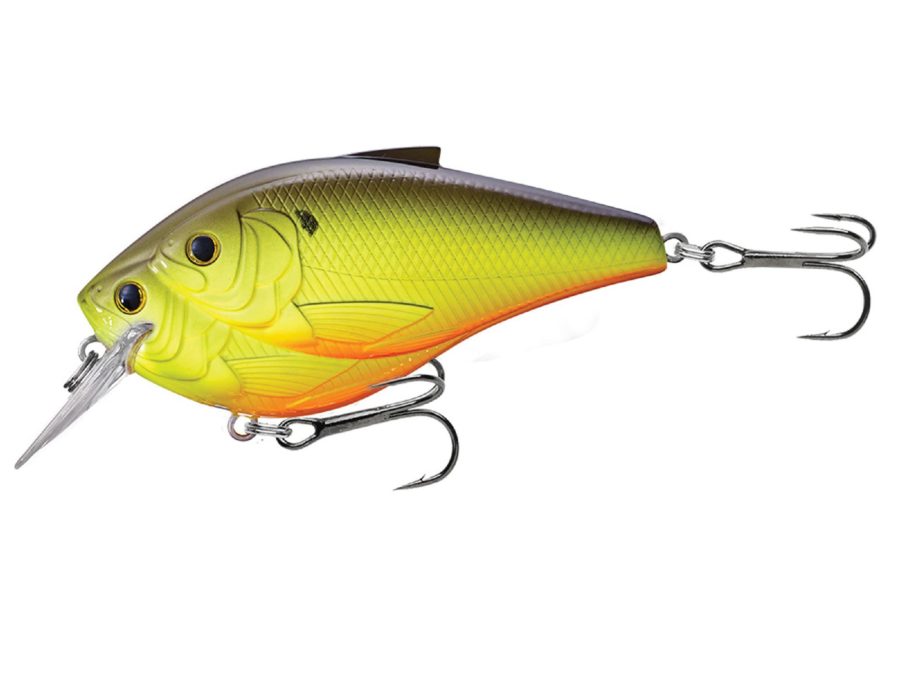 Threadfin Shad Squarebill – Freshwater, 3 1-2″,  #1-0 Hook, 5′-6′ Depth, Metallic Chartreuse-Black