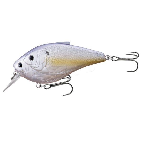 Threadfin Shad Squarebill – Freshwater, 3 1-2″,  #1-0 Hook, 5′-6′ Depth, Ghost-Pearlescent Shad]