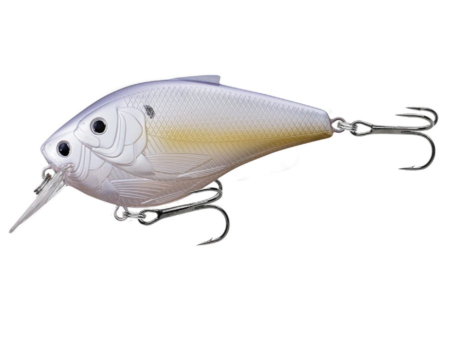 Threadfin Shad Squarebill – Freshwater, 3 1-2″,  #1-0 Hook, 5′-6′ Depth, Ghost-Pearlescent Shad]