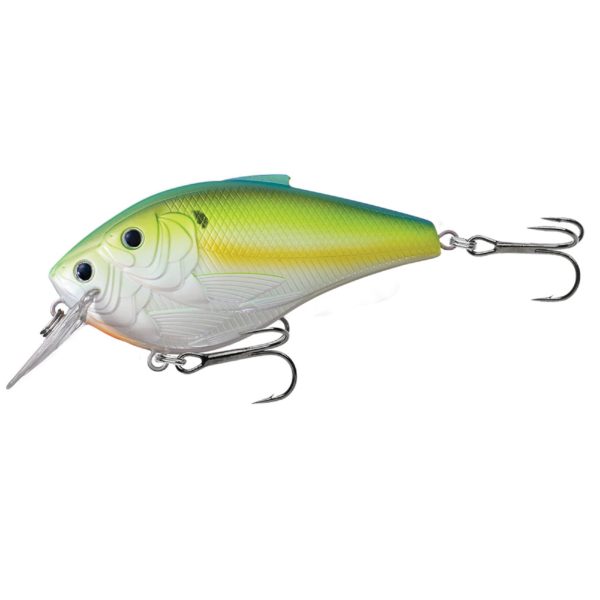 Threadfin Shad Squarebill – Freshwater, 3 1-2″,  #1-0 Hook, 5′-6′ Depth, Chartreuse-Pearl-Blue
