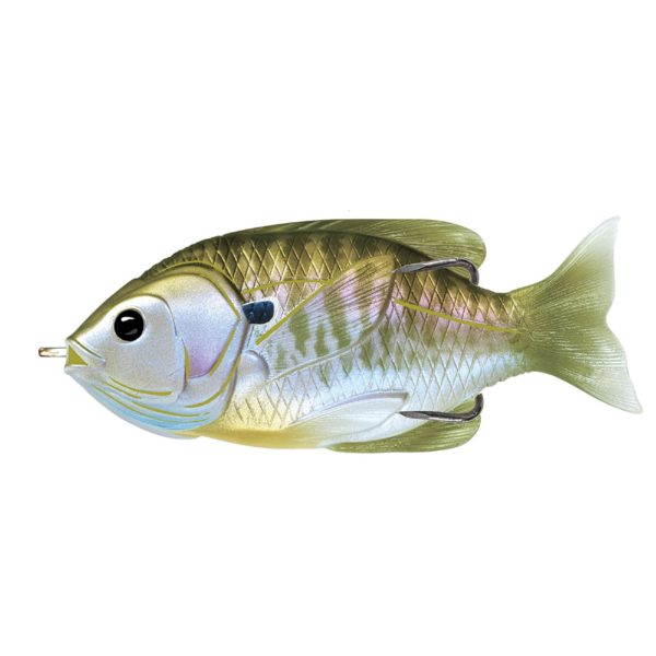 Sunfish Hollow Body – Freshwater, 3″, #3-0 Hook. Topwater Depth, Natural-Olive Bluegill