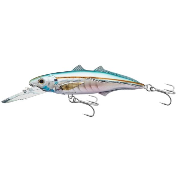 Cigar Minow Jerkbait – Saltwater, 6″, #2-0 Hook, 15′-20′ Depth, Pearl-Aqua