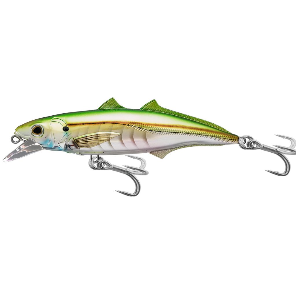 Cigar Minow Jerkbait Saltwater, 6″, 20 Hook, 2′6′ Depth, PearlGreen