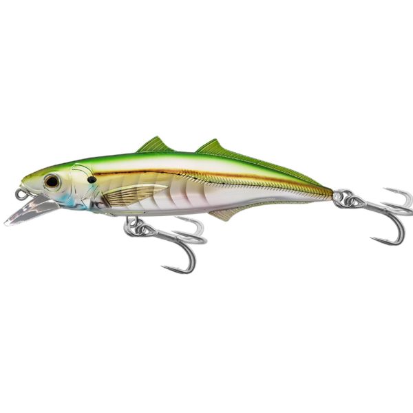 Cigar Minow Jerkbait – Saltwater, 6″, #2-0 Hook, 2′-6′ Depth, Pearl-Green
