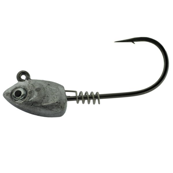 Superline Swim Bait Head Hook – Size 4-0. 1-8 oz, Clear, Per 3