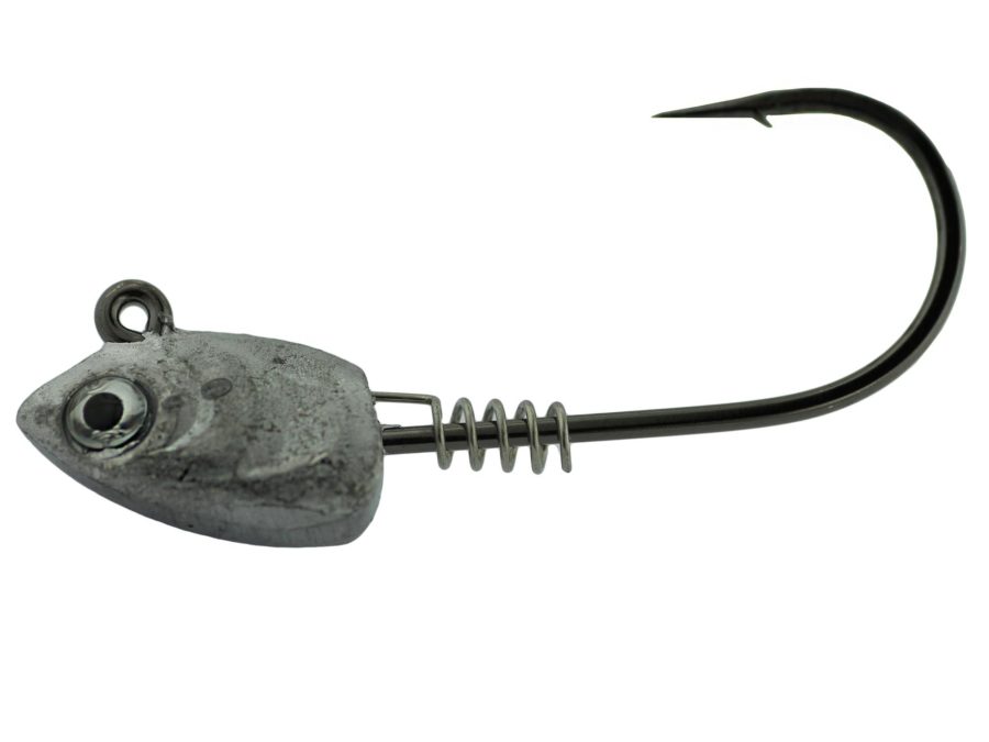 Superline Swim Bait Head Hook – Size 5-0. 1-2 oz, Clear, Per 3