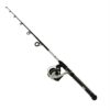 D-Wave Saltwater Spinning Combo – 1 Bearing, 7′ Length, 2 Piece Rod, Medium Power, Fiberglass Blank Material 10354