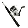 D-Wave Saltwater Spinning Combo – 1 Bearing, 7′ Length, 2 Piece Rod, Medium Power, Fiberglass Blank Material 10355
