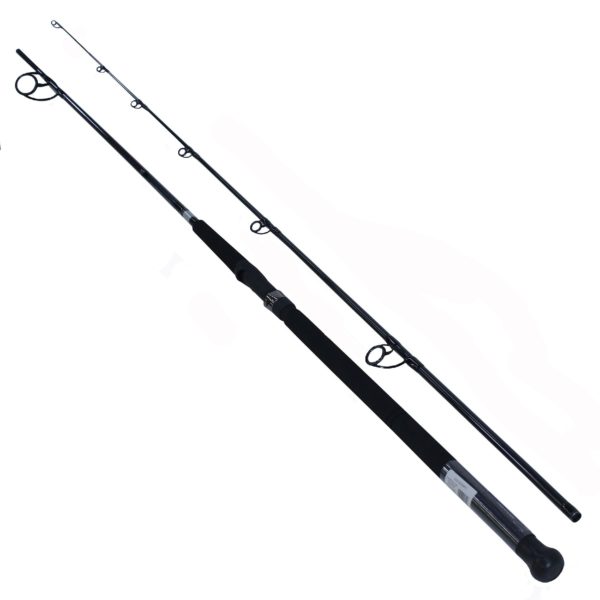 Emcast Surf Spinning Rod – 8′ Length, 2 Piece Rod, 12-20 lb Line Rate, 3-4-3 oz Lure Rate, Medium Power