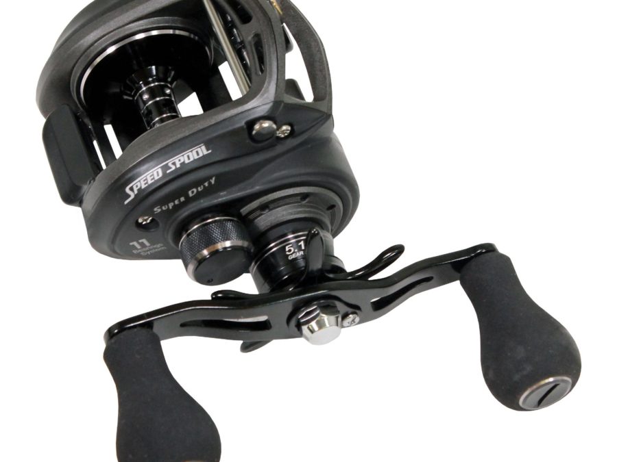 SuperDuty Wide Speed Spool Casting Reel – 5.1:1 Gear Ratio, 11 Bearings, 21″ Retrieve Rate, 14 lb Max Drag, Right Hand