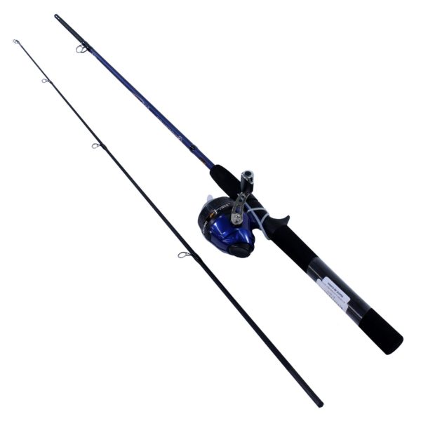 Ameican Hero  Spincast Combo, 3.1:1 Gear Ratio, 5’6″ 2pc Rod, Medium Power