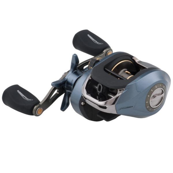 President Low Profile Baitcast Reel – 7.3:1 Gear Ratio, 7 Bearings, 31″ Retrieve Rate, Right Hand, Clam Package