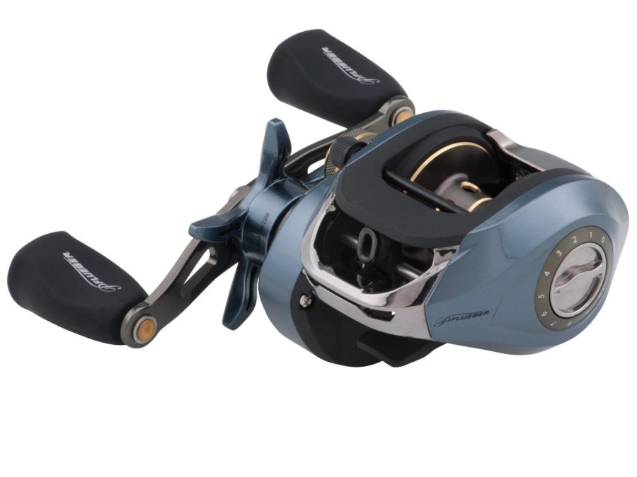 President Low Profile Baitcast Reel – 7.3:1 Gear Ratio, 7 Bearings, 31″ Retrieve Rate, Right Hand, Clam Package