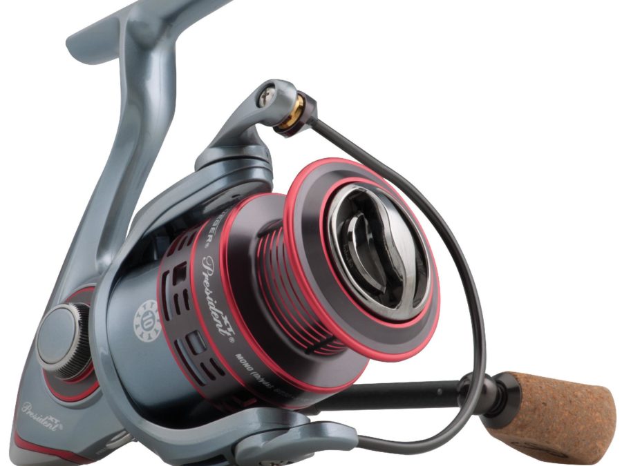 President XT Spinning Reel – 25, 5.2:1 Gear Ratio, 10 Bearings, 22.40″ Retrieve Rate, Left Hand