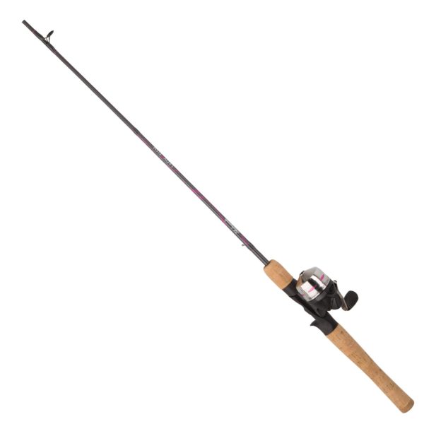 LadyFish Spincast Combo – 6′ Length, 2 Piece Rod, 6-12 lb Line Rating, Medium Power