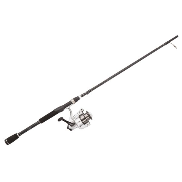 Silver Max Spinning Combo – 30, 5.1:1 Gear Ratio, 6’6″ Length, 2 Piece Rod, 6-12 lb Line Rate, Medium Power