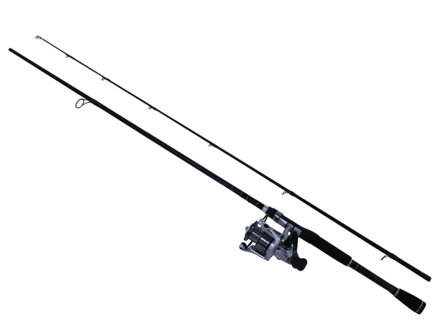 Silver Max Spinning Combo – 40, 5.1:1 Gear Ratio, 7′ Length, 2 Piece Rod, 8-17 lb Line Rate, Medium Power