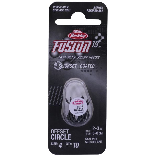Fusion19 Circle Hooks – Size 4 Hook, Smoke Satin, Per 10