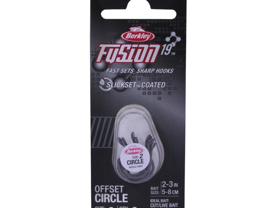 Fusion19 Circle Hooks – Size 2 Hook, Smoke Satin, Per 8