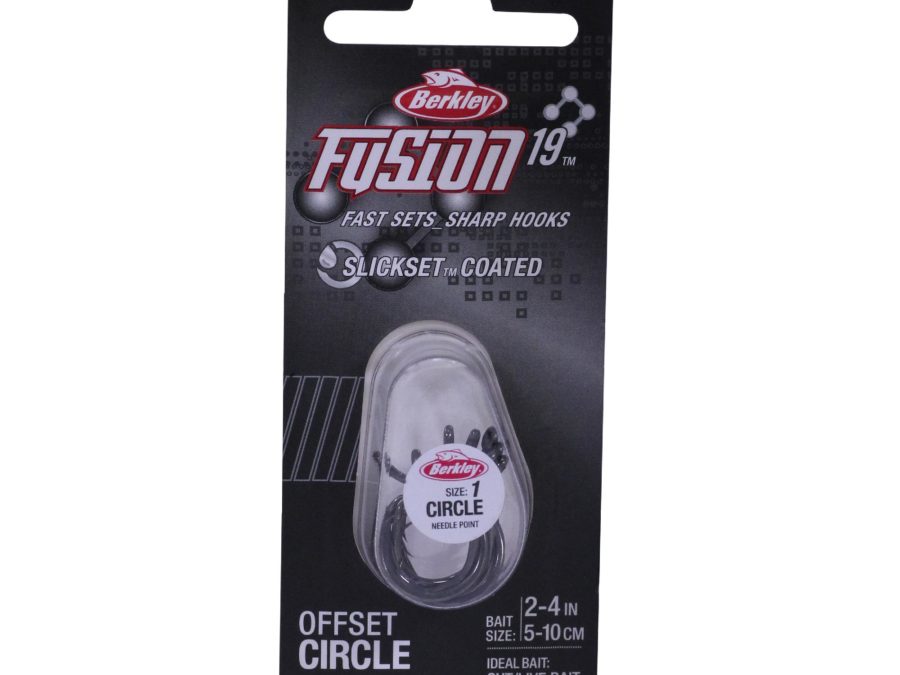 Fusion19 Circle Hooks – Size 1 Hook, Smoke Satin, Per 8