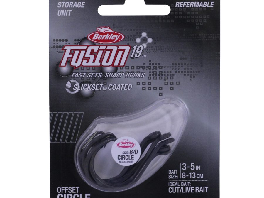 Fusion19 Circle Hooks – Size 6-0 Hook, Smoke Satin, Per 6