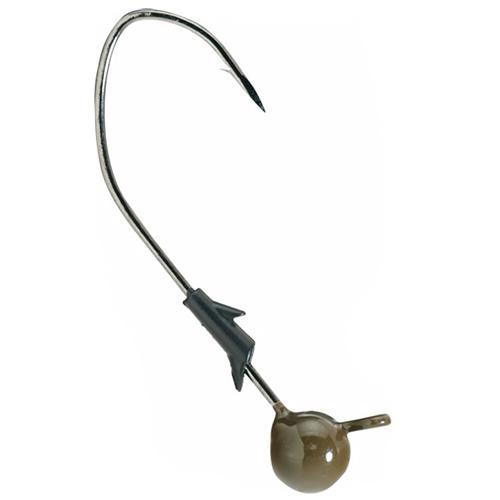 TroKar ProV Bend Ball Head Jig – 1-4 oz, Green Pumpkin, Black Chrome Hook