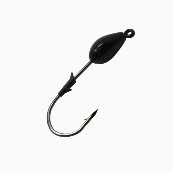 TroKar SwimBait Head – Size 1-2 oz., Block Chrome Hook, Black