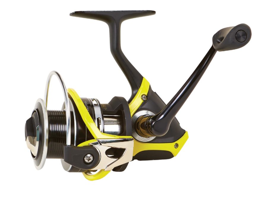Wight & McGill Skeet Reese Victory II  Spin Reel – 20 Reel Size, 9+1 Bearing, Aluminum Material,  Black-Yellow Color